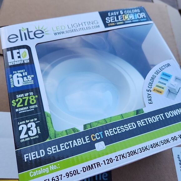 Elite LED Light‎ 4” Round Recessed Downlight Fixture G3 Field Selectable CCT - Picture 2 of 8